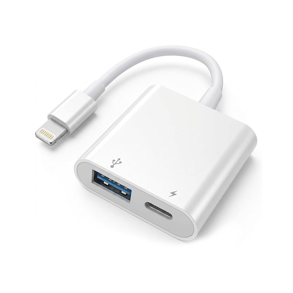 Lightning to USB 3.0 Camera OTG Adapter with a charging port